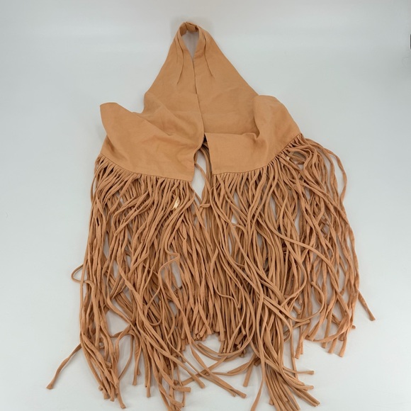 FARM Rio Cream Fringe Halter Top - Picture 3 of 7